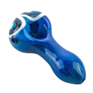 Blue Stripe Pattern Glass Weed Mini Pipe For Sale | Free NZ Shipping