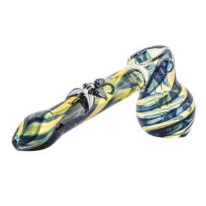 Butterfly Pattern Glass Hammer Bubbler | Pipe For Sale | Free NZ Shipping