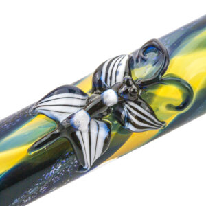 Butterfly Pattern Glass Hammer Bubbler | Pipe For Sale | Free NZ Shipping