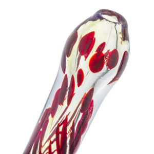 Chillum w/ Red Strip | One Hitter Glass Pipes For Sale | Free NZ Shipping