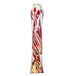 Chillum w/ Red Strip | One Hitter Glass Pipes For Sale | Free NZ Shipping