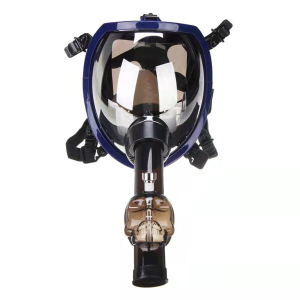 Chrome Plated Gas Mask Bong w/ Acrylic Water Pipe | Free NZ Shipping