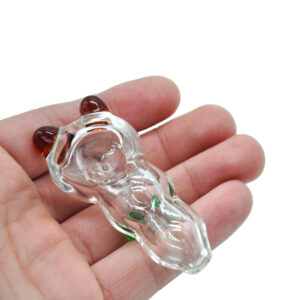 Clear Glass Pipe w/ Two Ears | Tobacco Pipes For Sale | Free NZ Shipping