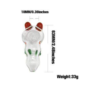 Clear Glass Pipe w/ Two Ears | Tobacco Pipes For Sale | Free NZ Shipping