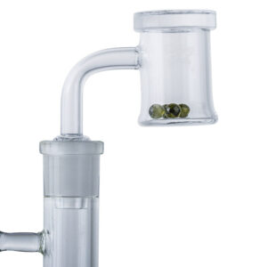 Clear Vortex Pattern Quartz Channel Cap 30mm