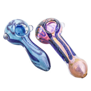 Color Changing Spoon Pipe and Two Tone Glass Pipe Set | Free NZ Shipping