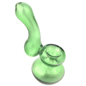 Green Clear Sherlock Bubbler | Glass Pipe For Sale | Free NZ Shipping