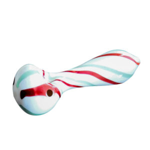 Colored Spiral Glass Spoon Pipe | Pot Pipes For Sale | Free NZ Shipping