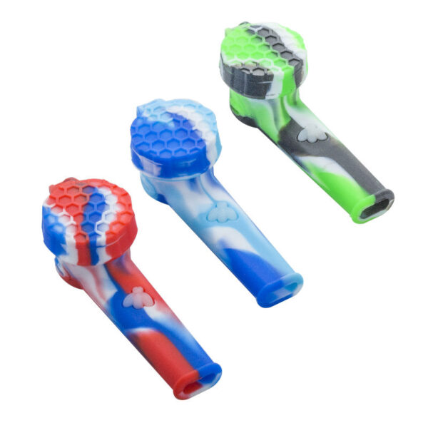 Colorful Silicone Pipe w/ Lid | Spoon Pipes For Sale | Free NZ Shipping