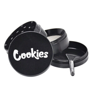 "Cookies" Zinc Alloy Black Weed/Herb Grinder For Sale | Free NZ Shipping