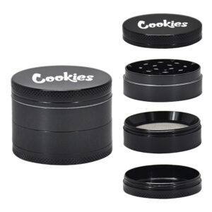 "Cookies" Zinc Alloy Black Weed/Herb Grinder For Sale | Free NZ Shipping