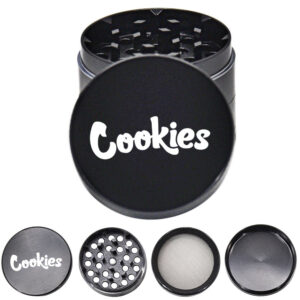 "Cookies" Zinc Alloy Black Weed/Herb Grinder For Sale | Free NZ Shipping