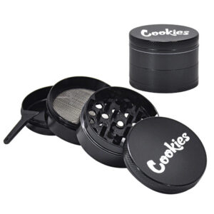 "Cookies" Zinc Alloy Black Weed/Herb Grinder For Sale | Free NZ Shipping