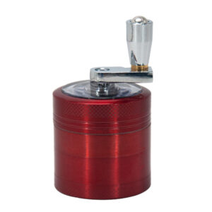 Crank Herb Grinder With Handle Zinc Alloy 4 Layer 63MM (2 Color)
