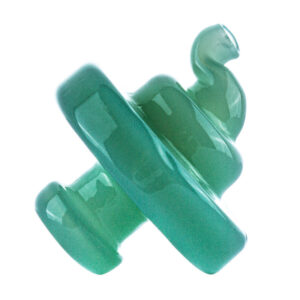 Curved Airflow Green Glass Carb Cap For Quartz Bangers | Free NZ Shipping