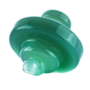 Curved Airflow Green Glass Carb Cap For Quartz Bangers | Free NZ Shipping