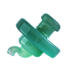 Curved Airflow Green Glass Carb Cap For Quartz Bangers | Free NZ Shipping