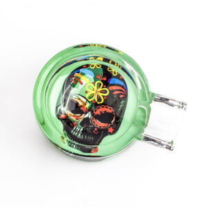 Day of Dead Skull Glass Ashtray  Ashtrays For Sale  Free Shippping