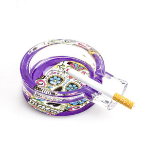 Day of Dead Skull Glass Ashtray  Ashtrays For Sale  Free Shippping