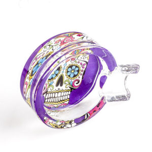 Day of Dead Skull Glass Ashtray  Ashtrays For Sale  Free Shippping