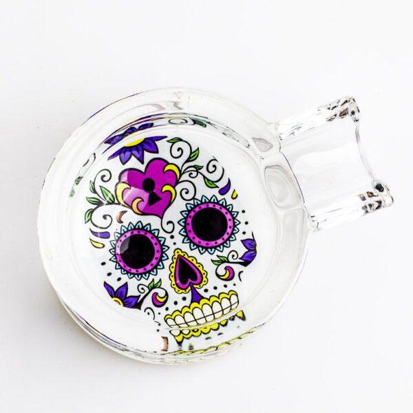 Day of Dead Skull Glass Ashtray  Ashtrays For Sale  Free Shippping