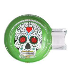 Day of Dead Skull Glass Ashtray  Ashtrays For Sale  Free Shippping