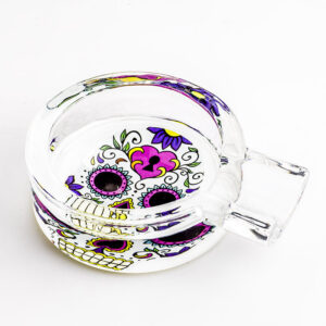 Day of Dead Skull Glass Ashtray  Ashtrays For Sale  Free Shippping