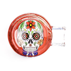 Day of Dead Skull Glass Ashtray  Ashtrays For Sale  Free Shippping