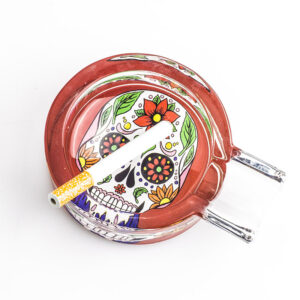 Day of Dead Skull Glass Ashtray  Ashtrays For Sale  Free Shippping