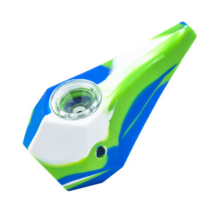 Diamond Silicone Hand Pipe w/ Glass Weed Bowl For Sale | Free NZ Shipping