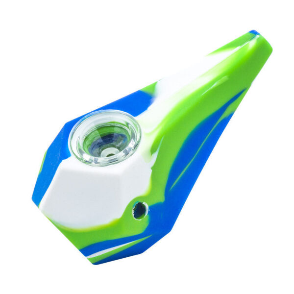 Diamond Silicone Hand Pipe w/ Glass Weed Bowl For Sale | Free NZ Shipping