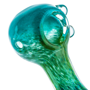 4.5″ Three-Toned Dichroic Glass Pipe with Marble Grip