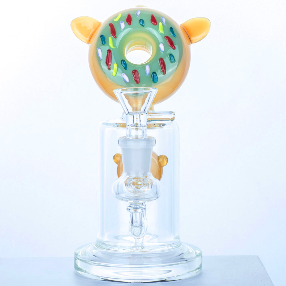 Donut_Glass_Bong_Dab_Rig_-_Bongs_For_Sale_-_Puffing_Bird1 6.5" Donut Glass Dab Rig/Bongs For Sale | 420 Gifts | Free NZ Shipping