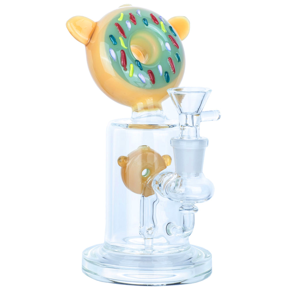 Donut_Glass_Bong_Dab_Rig_-_Bongs_For_Sale_-_Puffing_Bird4 6.5" Donut Glass Dab Rig/Bongs For Sale | 420 Gifts | Free NZ Shipping