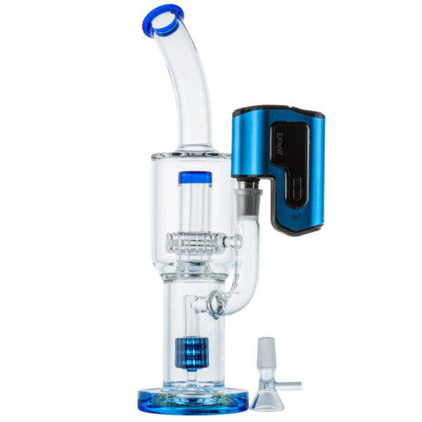 Double Matrix Perc Glass Bong Lookah Q7 Electric Dab Nail Set For Sale