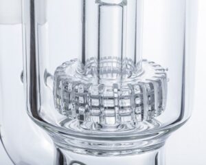 Double Matrix Perc Glass Bong w/ Carb Cap Quartz Banger Set For Sale