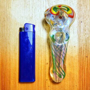 Double Bowls Glass Spoon Pipe | Weed Bowls For Sale | Free NZ Shipping