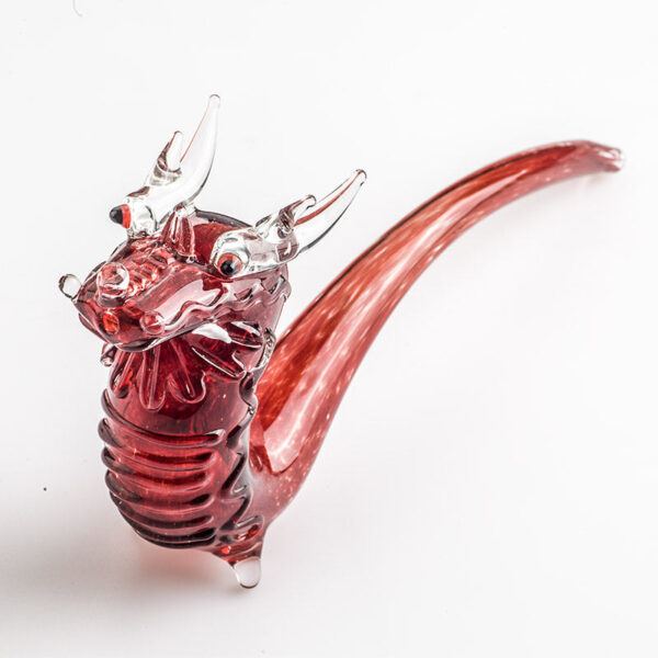 Dragon Theme Sherlock Glass Pipe | Weed Bowls For Sale | Free NZ Shipping