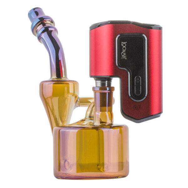 Dual Chamber Recycler Dab Rig w/ Lookah Q7 Electric Dab Nail Set | PB