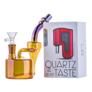 Dual Chamber Recycler Dab Rig w/ Lookah Q7 Electric Dab Nail Set | PB