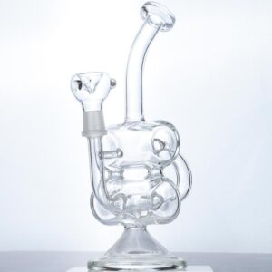 Clear Glass Dual Chamber Dab Rig | Wax Rigs For Sale | Free NZ Shipping