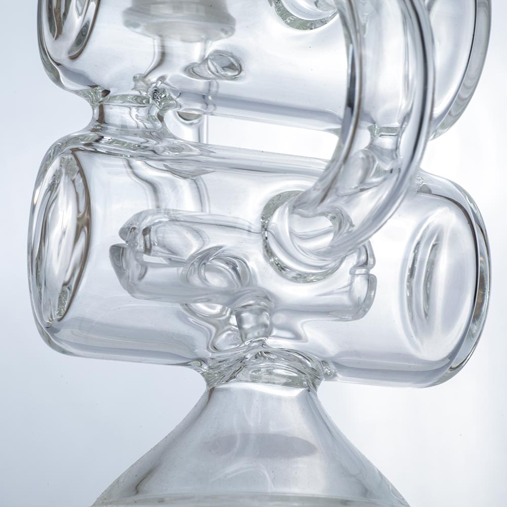 Clear Glass Dual Chamber Dab Rig | Wax Rigs For Sale | Free NZ Shipping
