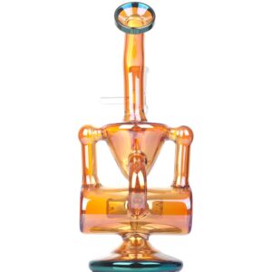 8" Orange Heady Recycler Dab Rig | Wax Rigs For Sale | Free NZ Shipping
