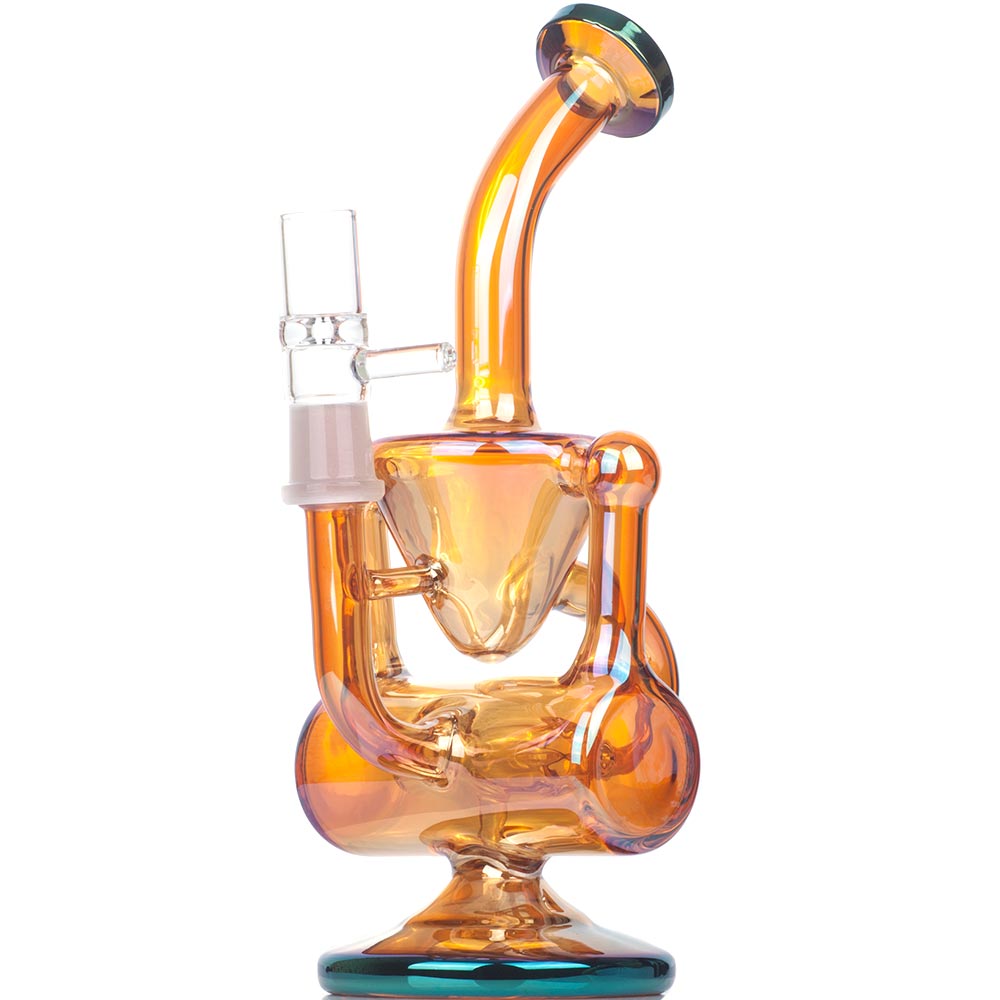 Dual_Chamber_Recycler_Dab_Rig_-_Glass_Wax_Rigs_For_Sale_-_Puffing_Bird_4_bff5de52-6628-4b32-9b25-29edbc2ee3dd 8" Orange Heady Recycler Dab Rig | Wax Rigs For Sale | Free NZ Shipping