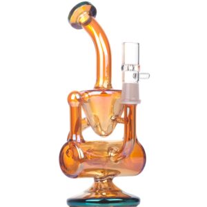 8" Orange Heady Recycler Dab Rig | Wax Rigs For Sale | Free NZ Shipping