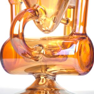 8" Orange Heady Recycler Dab Rig | Wax Rigs For Sale | Free NZ Shipping