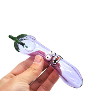Eggplant Novelty Glass Pipe For Sale | Free NZ Shipping | Headshop Online