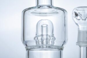 Extra Thick Glass Bong Set w/ Quartz Banger and Carb Cap | For Sale