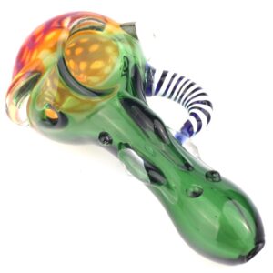 Fumed Bubble Glass Pipe and Wigwag Patent Heady Spoon Pipe Set | PB