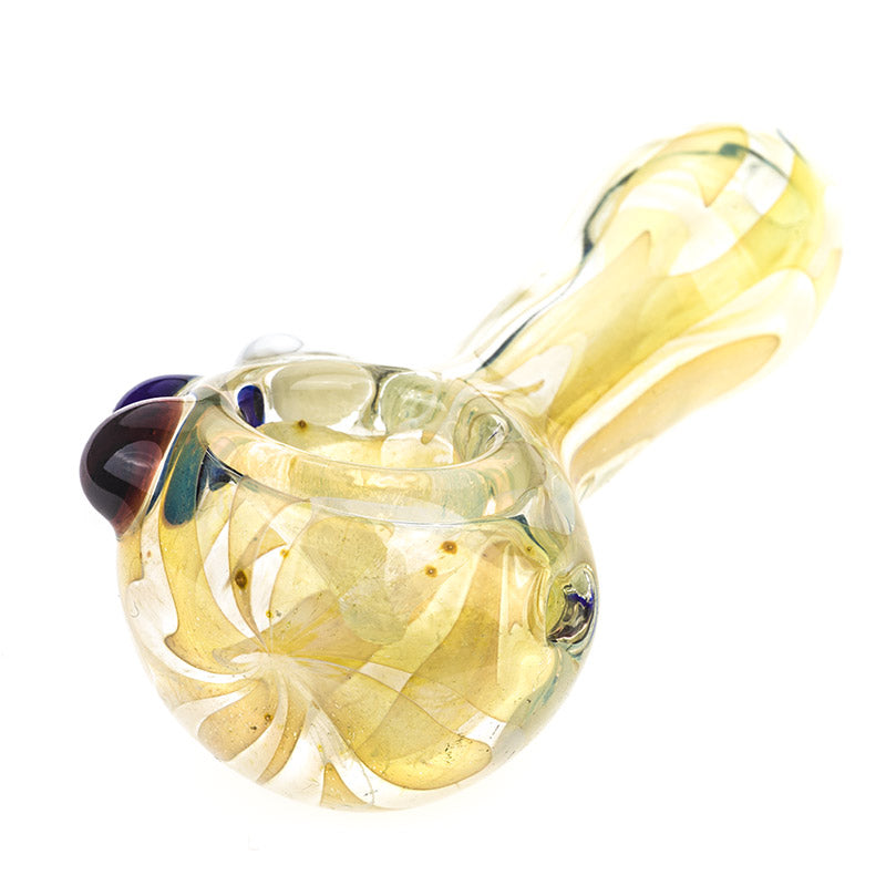 FumedGlassPipewColoredRaisedMarblesForSaleFreeShipping_3 Fumed Glass Pipe w/ Colored Raised Marbles For Sale | Free NZ Shipping